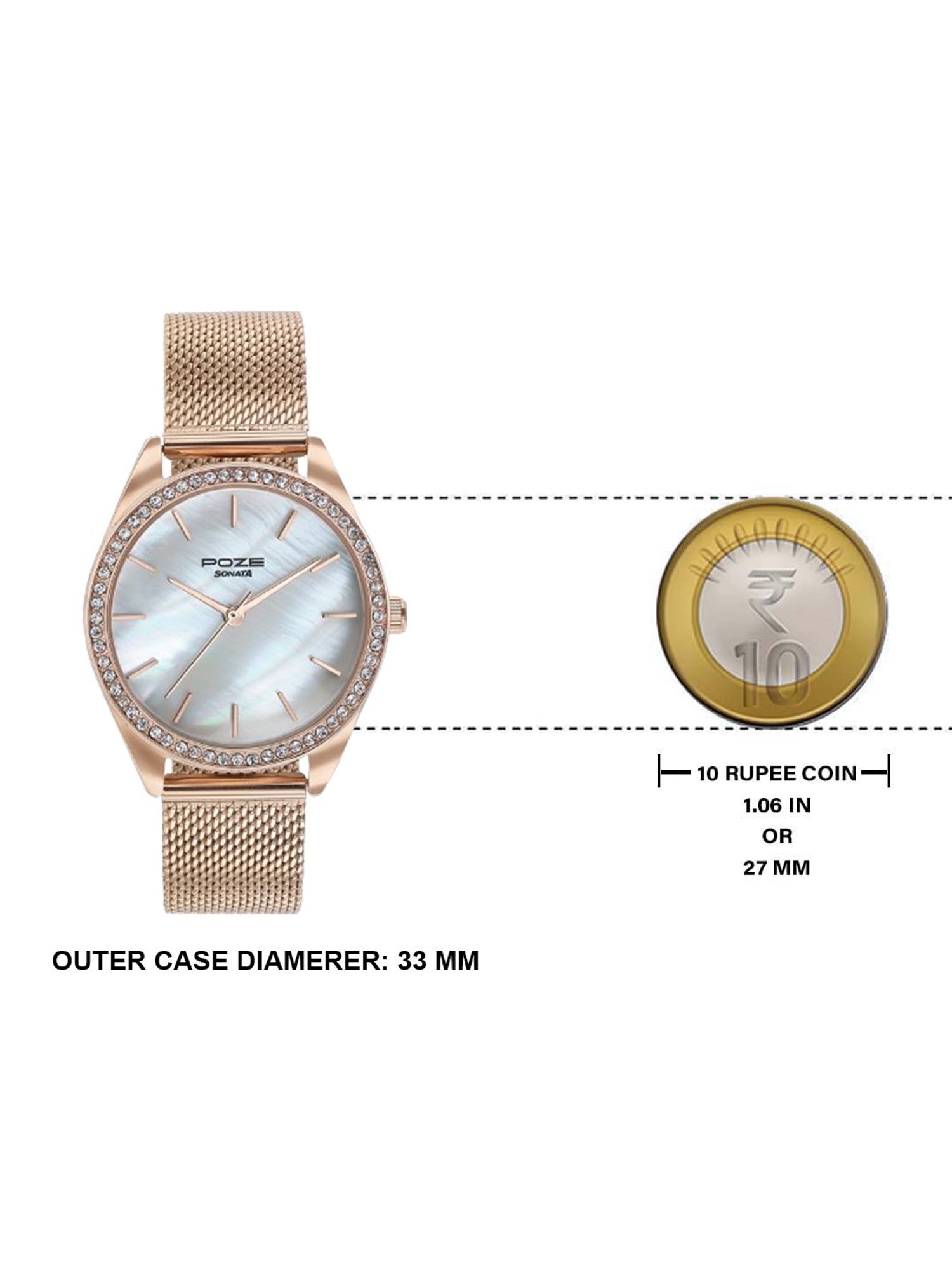 Sonata Poze 3.0 SP80078WM01WF Analog Watch for Women