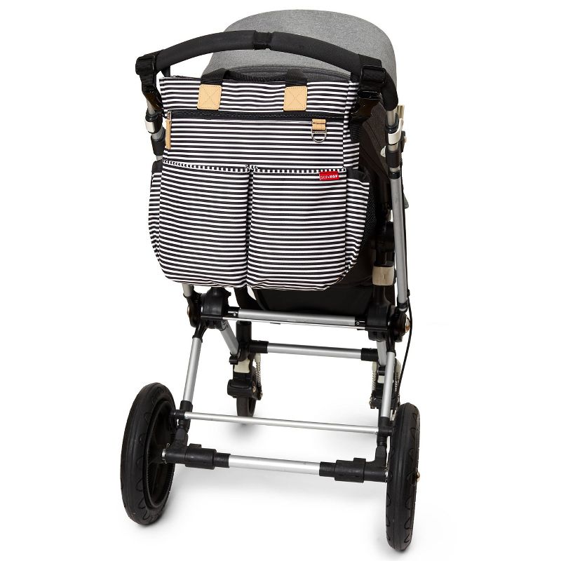 Skip Hop Duo Signature Diaper Bag - Black & White Stripe