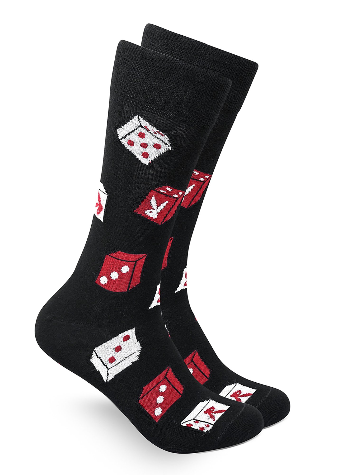 BALENZIA Black Printed Socks - Pack of 2