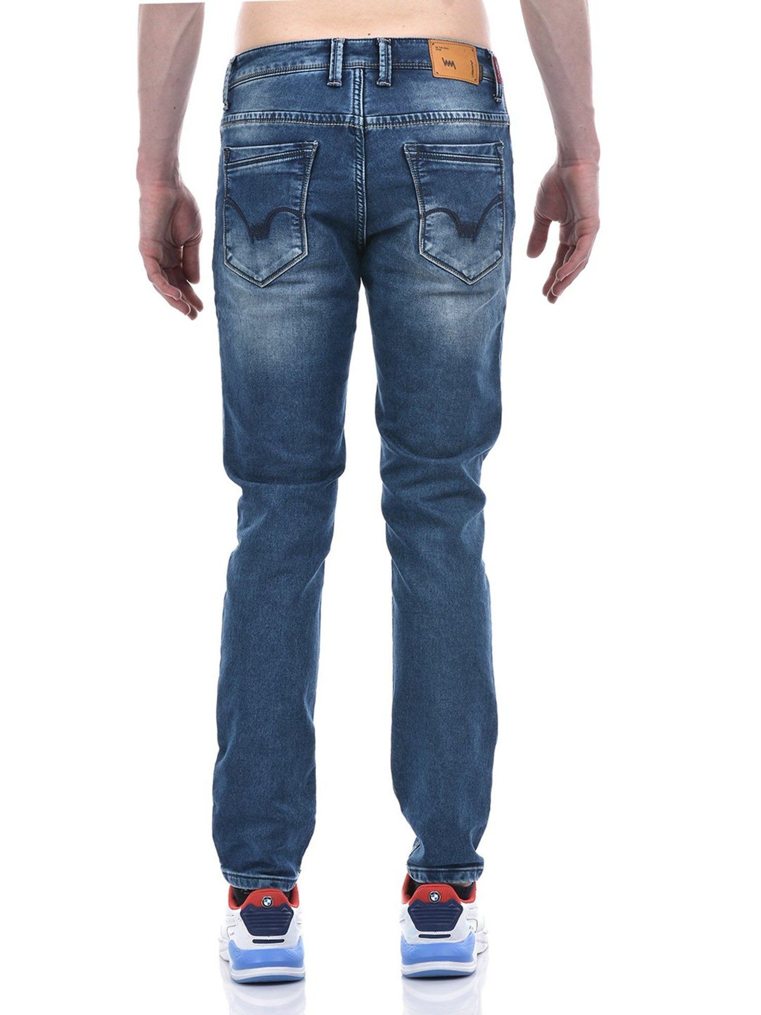 Lawman Pg3 Blue Straight Fit Heavily Washed Jeans