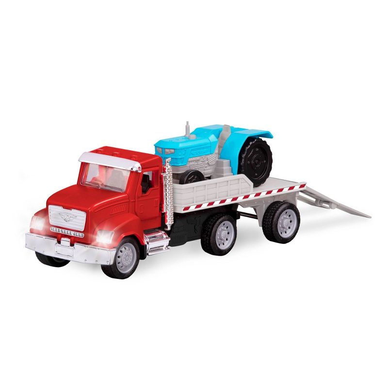 DRIVEN – Toy Flatbed Truck with Tractor – Micro Series