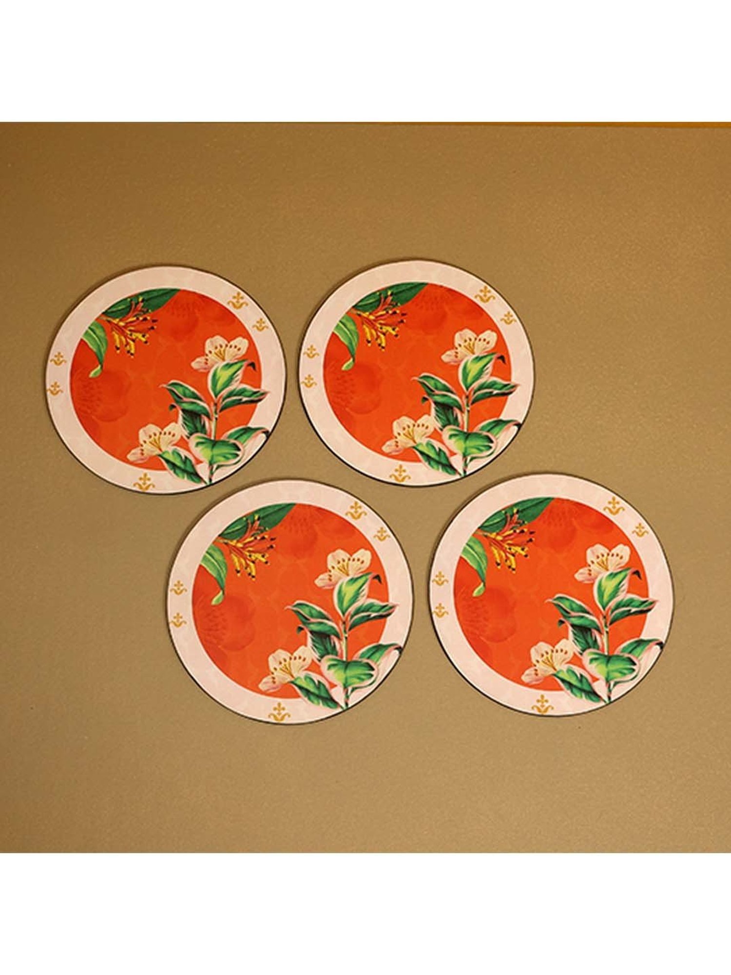 ICRAFT Multicolor Mdf Mor Series Trivets - Set of 4