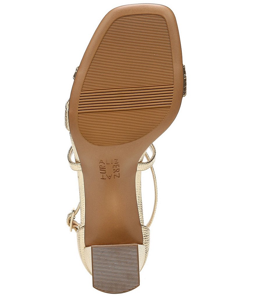 Naturalizer Tiff Lizard Print Metallic Leather Dress Sandals