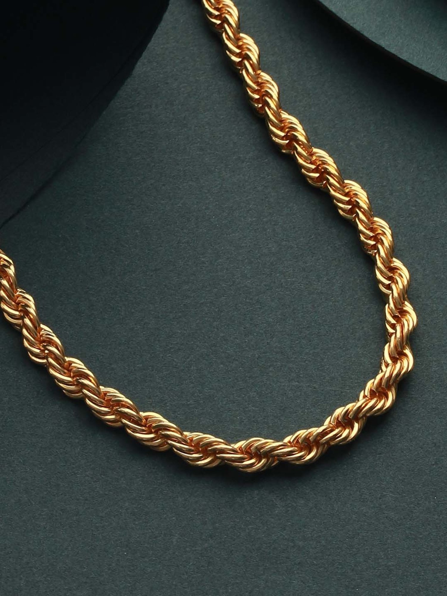 Bold by Priyaasi Trendy Gold-Toned Rope Neck Chain for Men