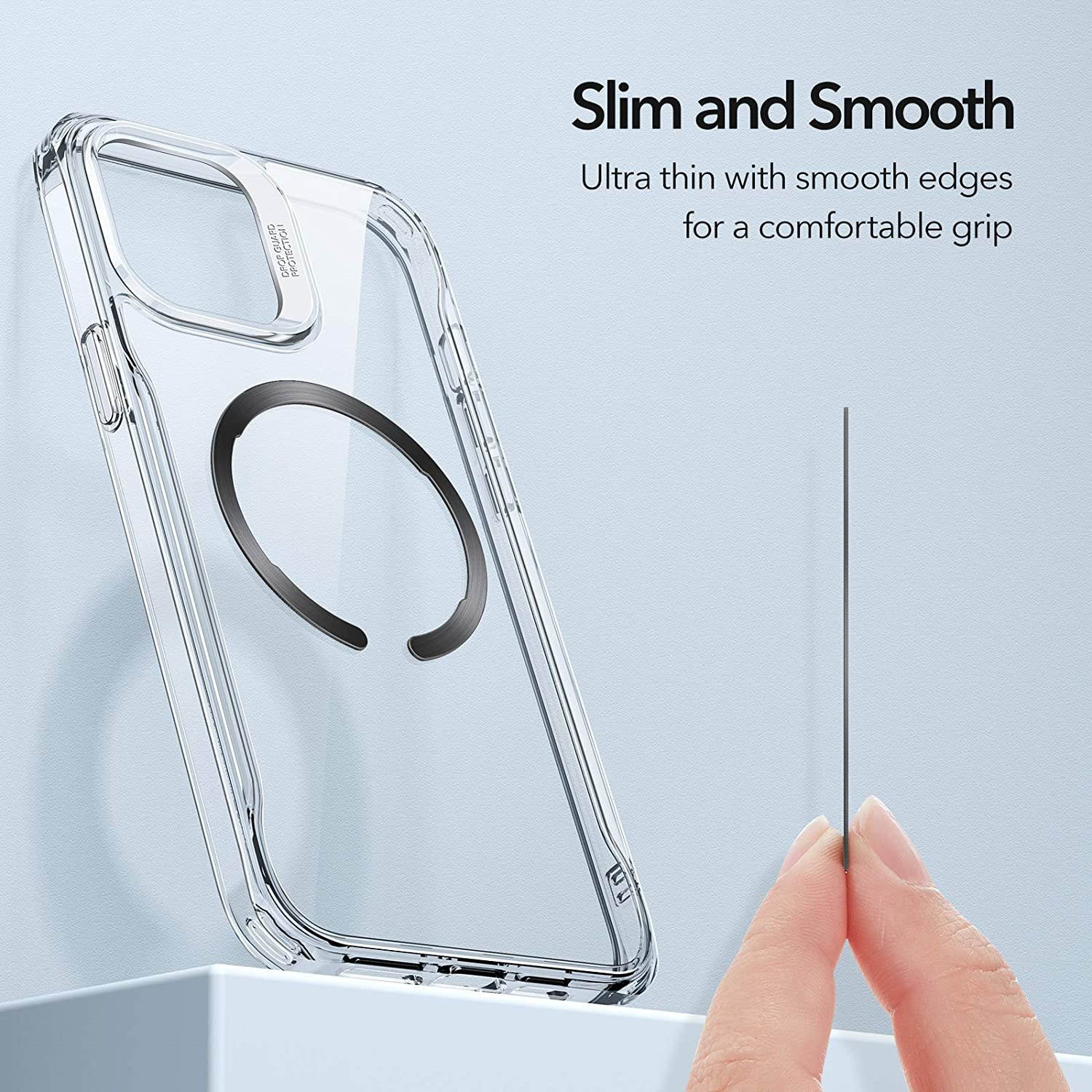 ESR HaloLock Universal Ring, Magnetic Wireless Charging Conversion Kit, MagSafe Compatible Metal Ring, Compatible with iPhone 12/12 Pro/12 mini/12 Pro Max, Samsung Galaxy (1 Black, 1 Silver)