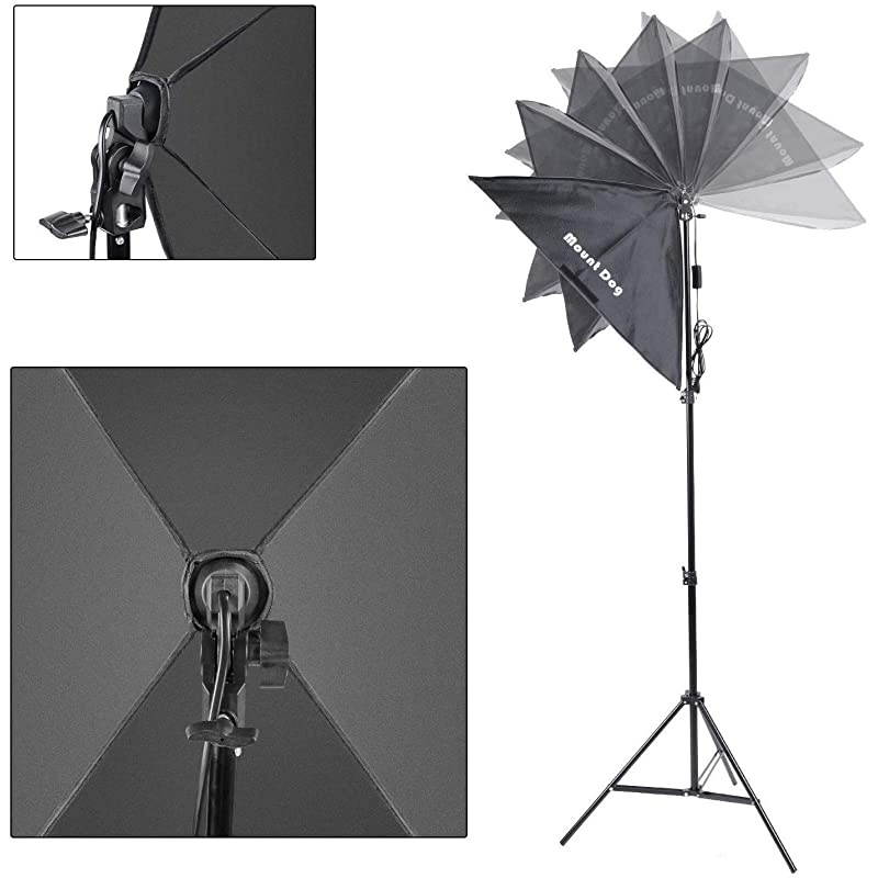 Photography Continuous Softbox Lighting Kit 20quotX28quot Professional Photo Studio Equipment with 2pcs 95W E27 Socket 5500K Video Lighting Bulb for Filming Portraits Shoot