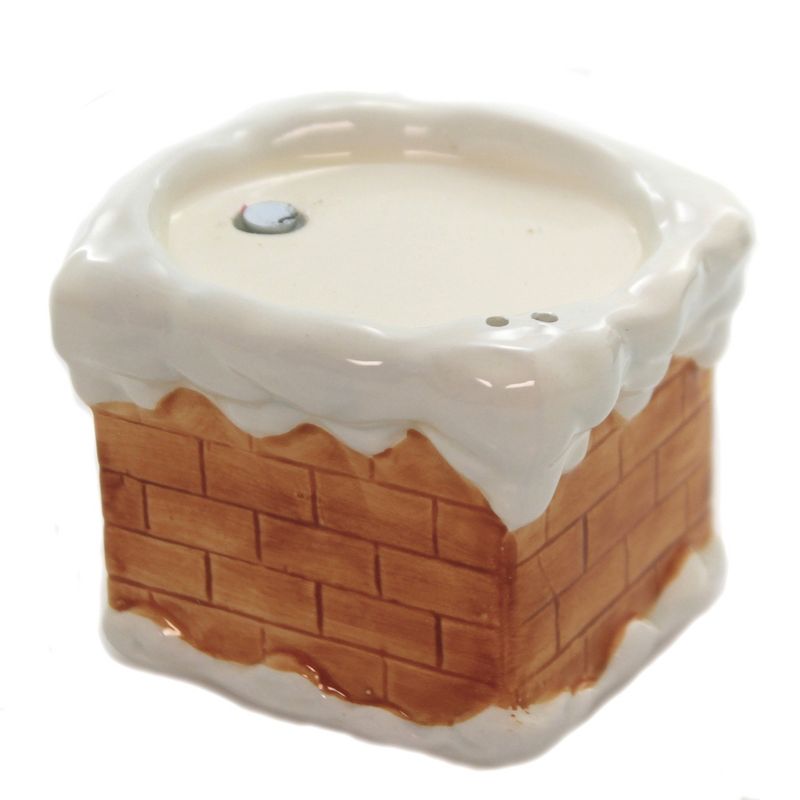 Tabletop 4.75" Santa & Chimney  Set/2 Salt Pepper Shaker Magnetic Pacific Trading  -  Salt And Pepper Shaker Sets