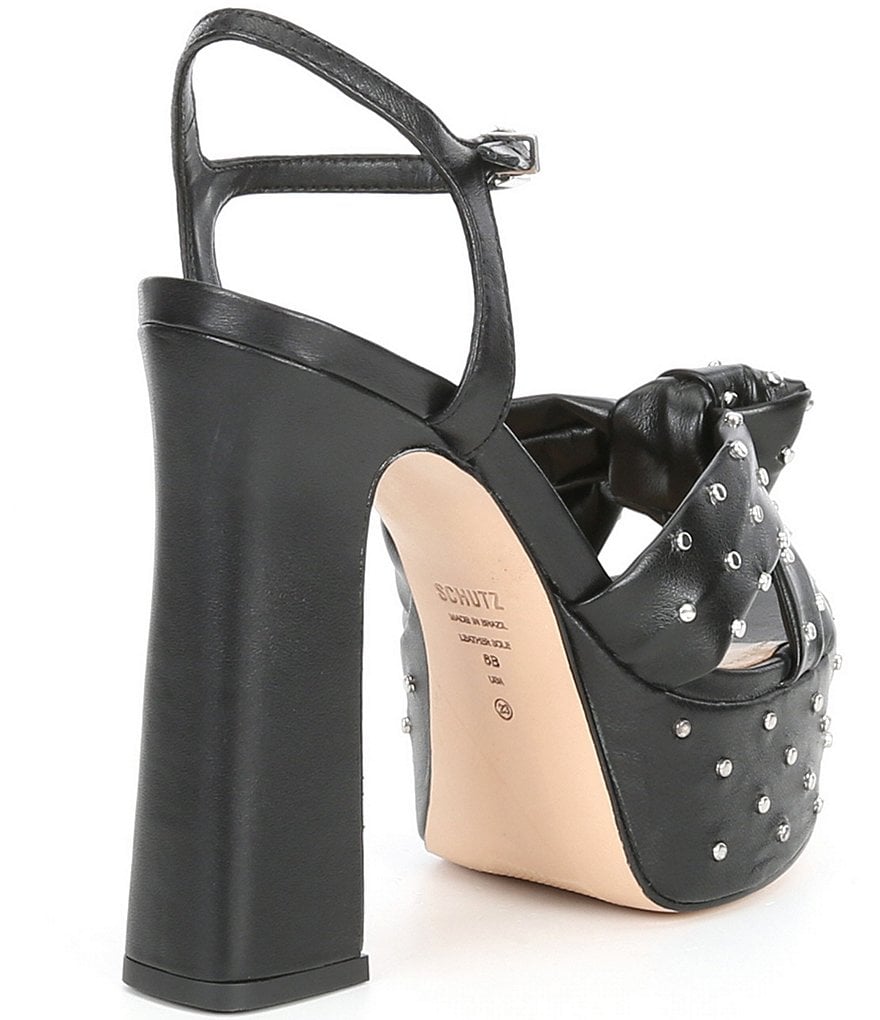 Schutz Bethina Studded Platform Knotted Sandals