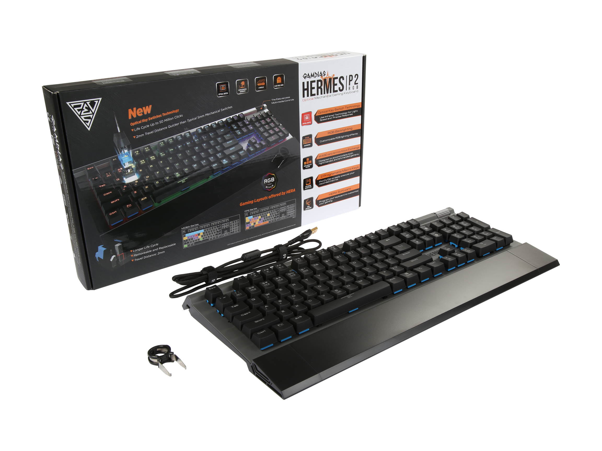Gamdias Ares P1 Membrane Gaming Keyboard, Multi Color Lighting
