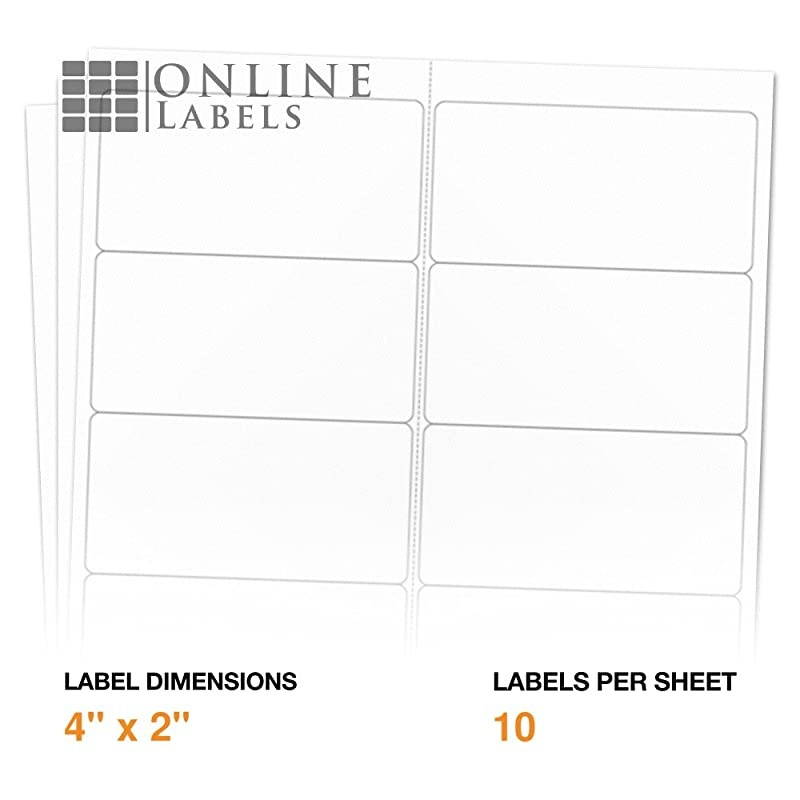 4 x 2 Mailing Labels Pack of 5000 Labels 500 Sheets InkjetLaser Printer