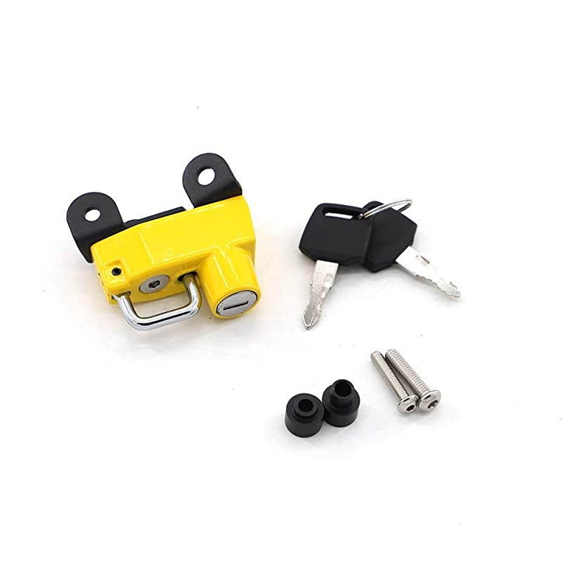Helmet Lock Anti-Theft Helmet Security Lock for Ducati Scrambler Sixty/Icon/Urban Enduro 2015-2019-Yellow