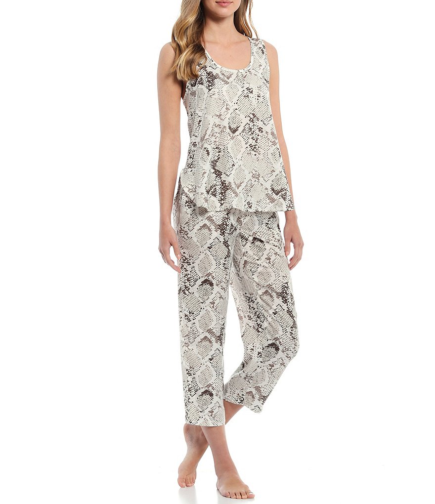 Donna Karan Abstract Print Knit Sleep Pants