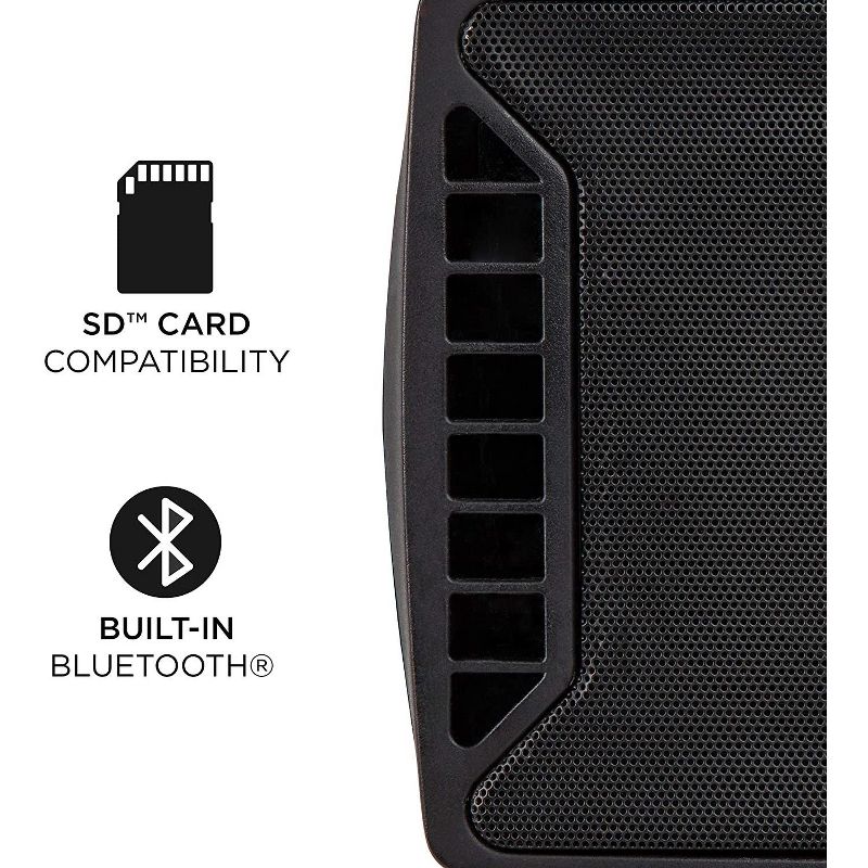 LyxPro SPA-5.5 Small PA Speaker Monitor Class-D Amplifier 3 Channel Mixer 3 Band EQ, Powerful Compact Active Speaker System amp with mixer 48V Phantom Power