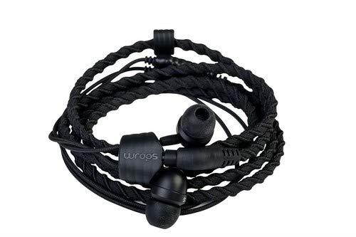 Wraps WRAPSCBLK-V15M Wristband Headphone, Fabric Black