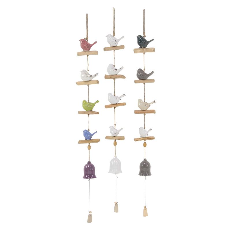 46"H Ceramic Wind Chime - Brass - Olivia & May