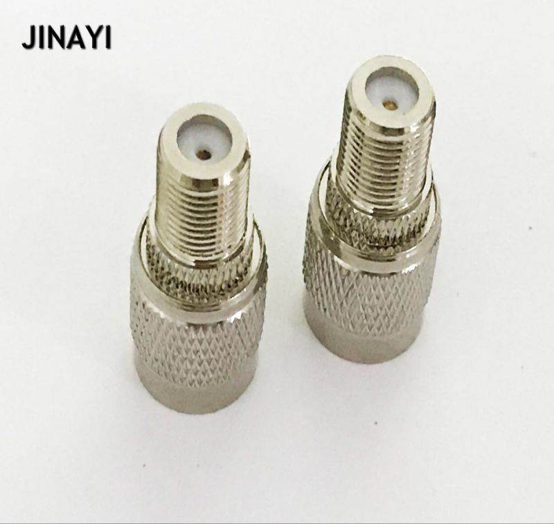 2PC RF Connector F female Jack to TNC male Plug RF Coaxial Coax Cable Adapter