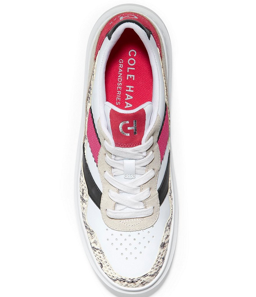 Cole Haan GrandPro Rally Mix Snake Detail Leather Sneakers