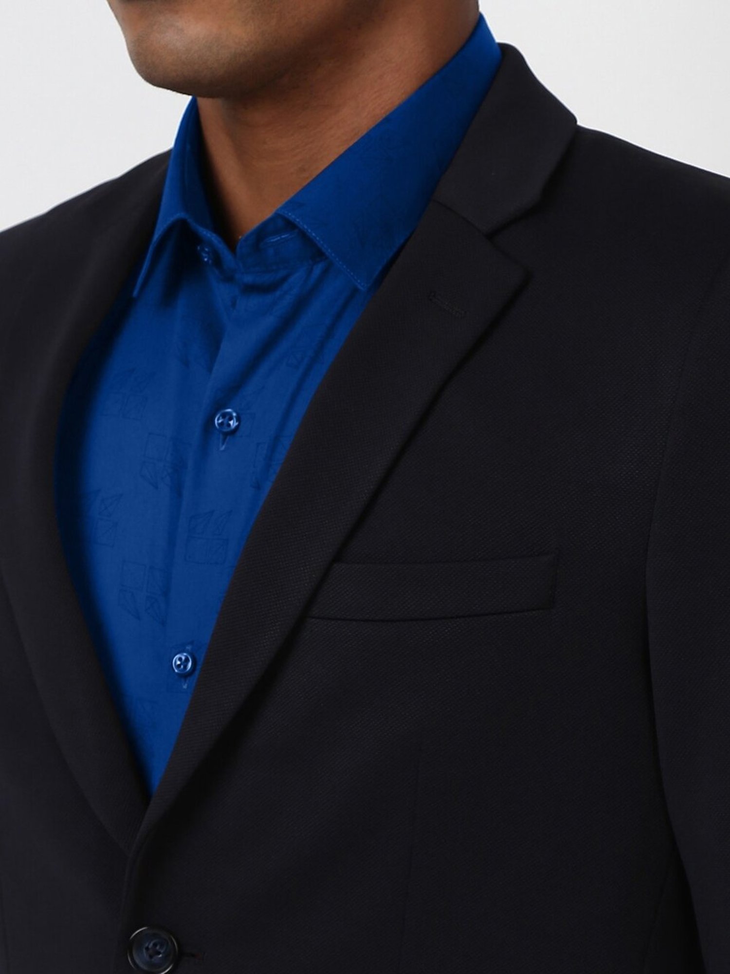 Vastramay Black Regular Fit Blazer