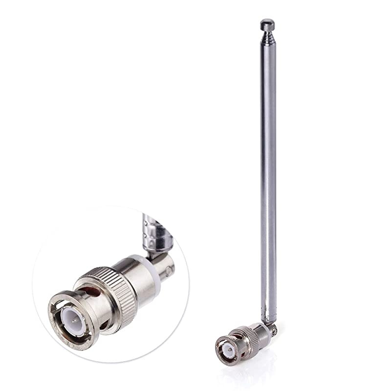 7 Section Telescopic BNC Male Swivel Antenna,for TV FM Radio Scanners Remote Receivers,and Other Electronics Products