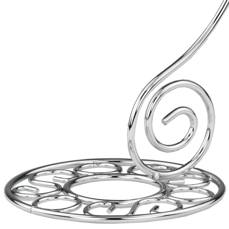 Home Basics Chrome Plated Steel Scroll Collection Banana Holder