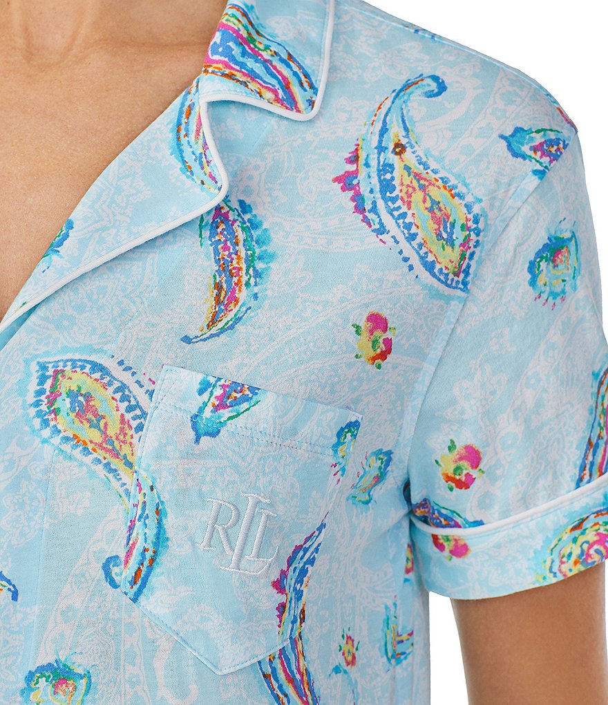 Lauren Ralph Lauren Classic Notch-Collar Sateen Coordinating Pajama Set