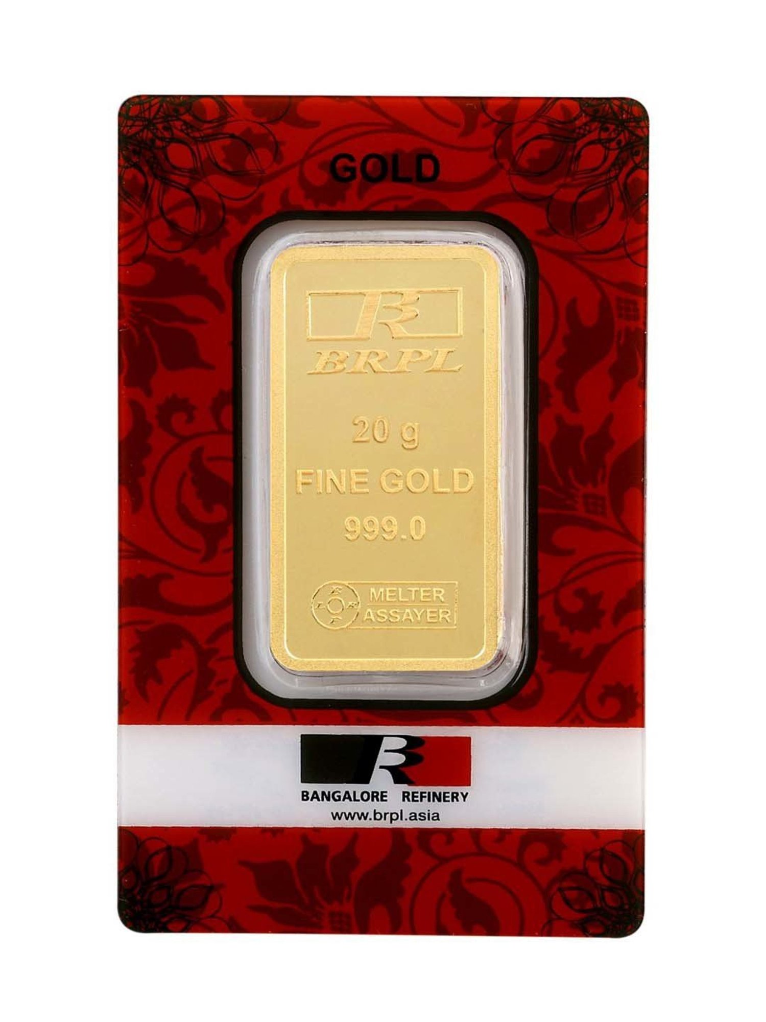 Bangalore Refinery 24k (999) 20gm Gold Bar