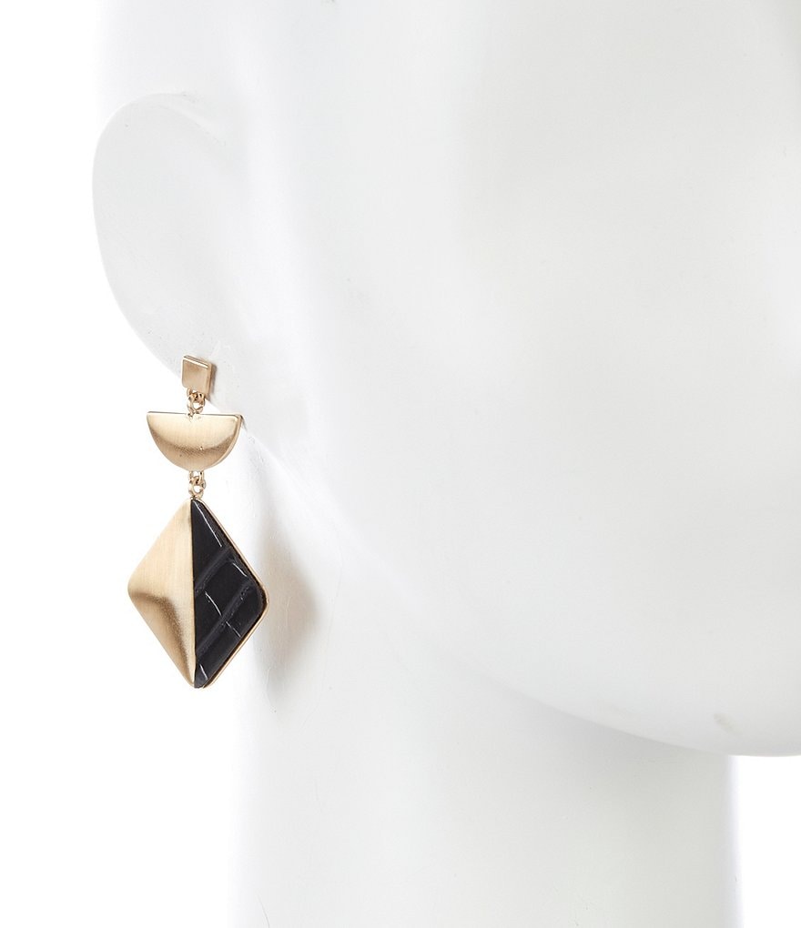 Landry Geo Croc Drop Earrings