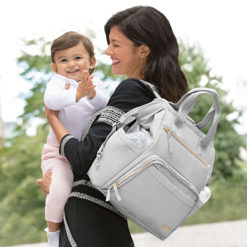 Skip Hop Mainframe Wide Open Diaper Backpack - Gray