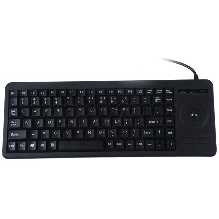 Logic Controls KB1700P-D-BK Prog. Kypad, Black, Ps2 I/F, Lgnd Sheet D (Positouch), RJ-PS2 CBL