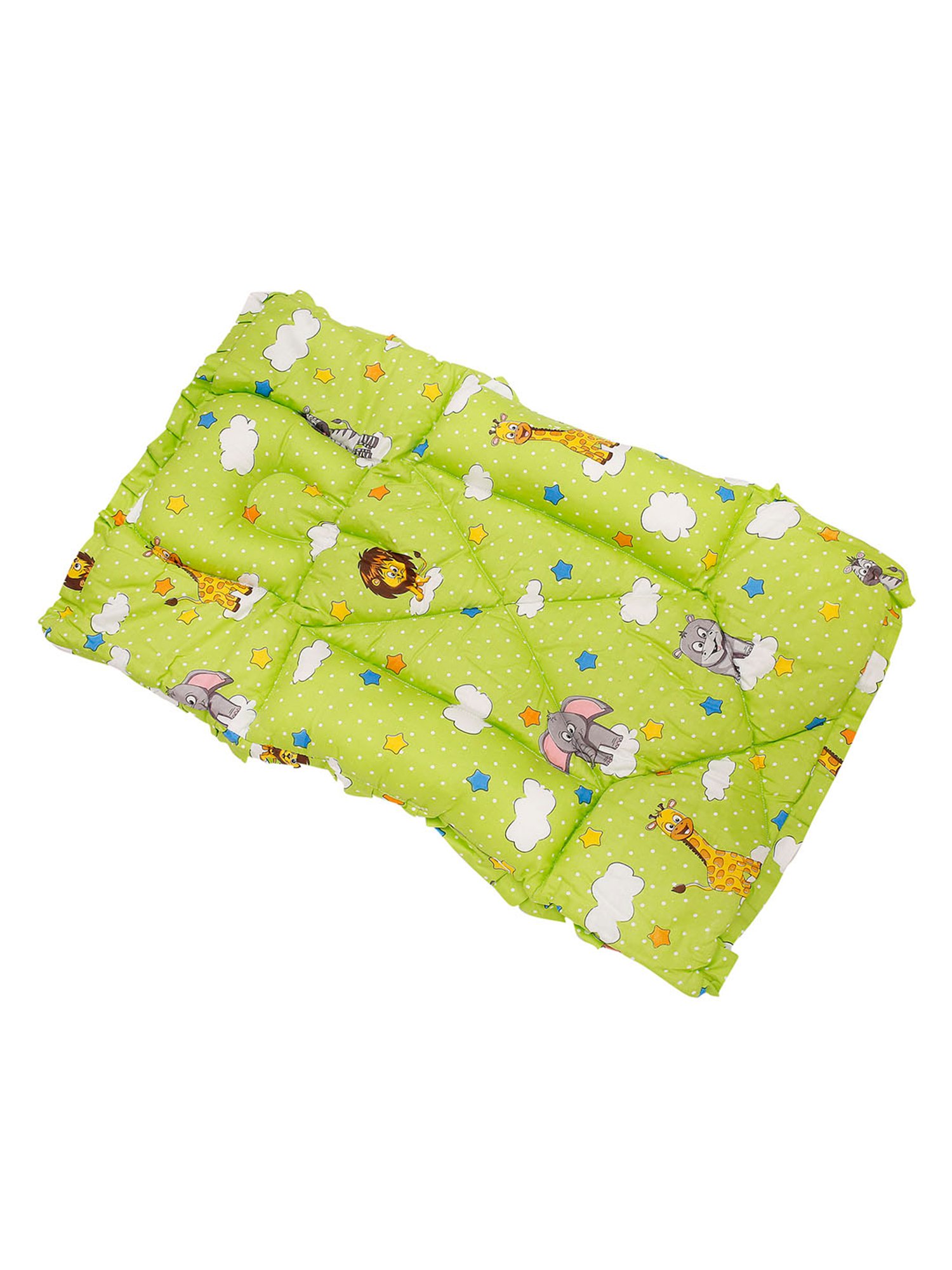 Baby Moo Fun In The Jungle Green Mattress with Fixed Neck Pillow and Bolsters