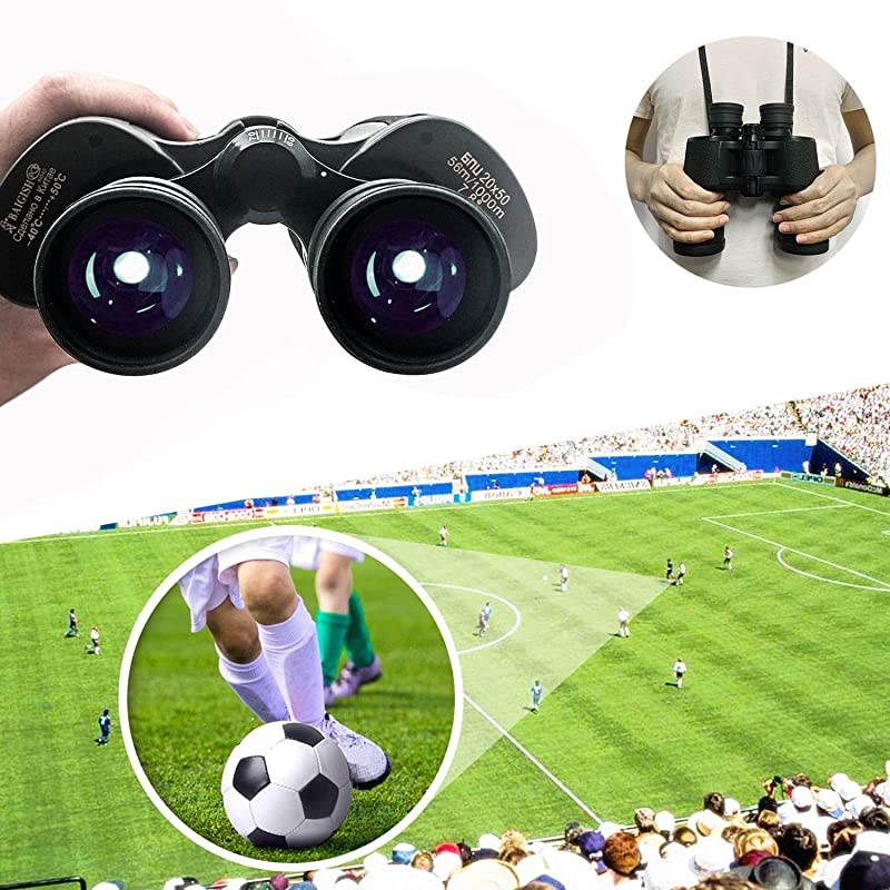 Binoculars for Adults Compact,HD Professional/Waterproof Binoculars with Low Light Night Vision for Bird Watching Travel Hunting Concerts Sports-BAK4 Prism FMC Lens with Strap Carrying Bag