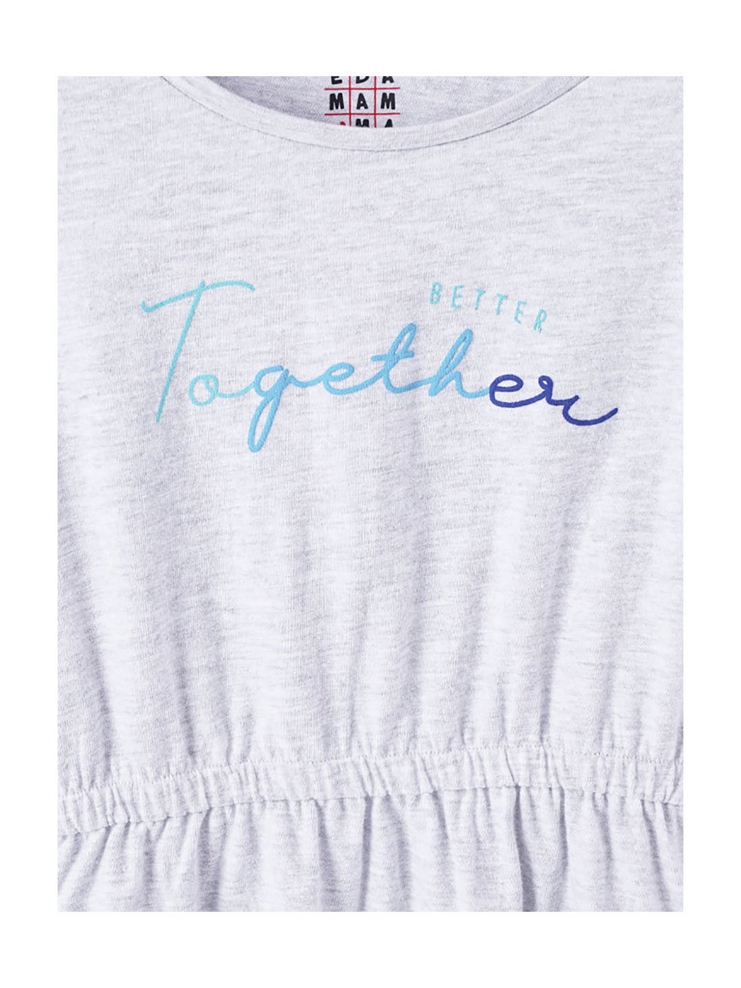 Ed-a-Mamma Kids Grey Graphic Print Dress