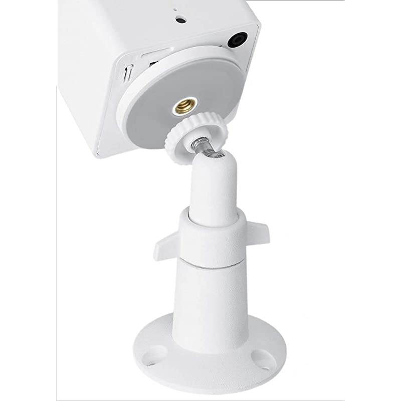 Adjustable Metal Mount with Universal Screw Compatible with Wyze Cam Pan Extra Flexibility for Your Wyze Cam Pan 2Pack White