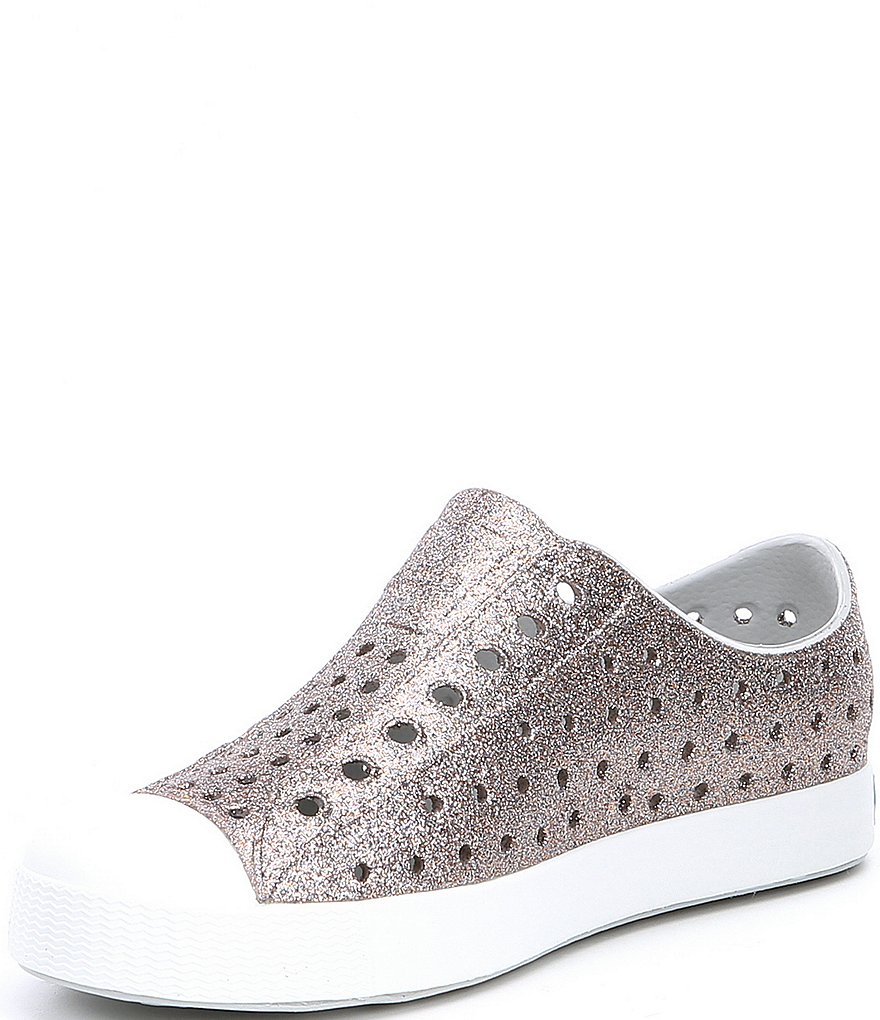 Native Girls' Jefferson Bling Glitter Slip-On Sneakers (Toddler)