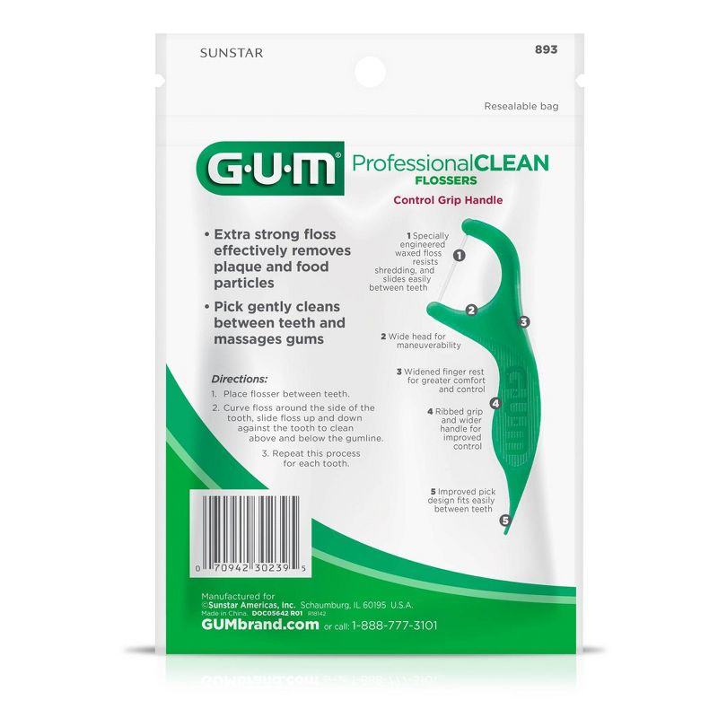 GUM Professional Clean Flossers Mint - 90ct