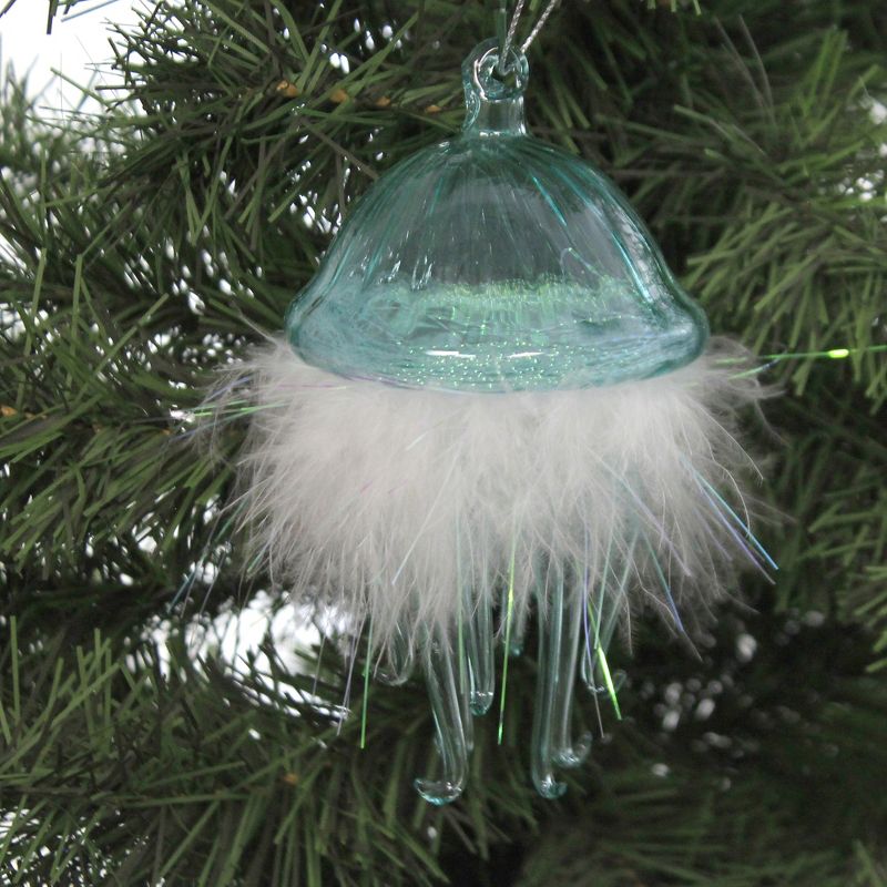 Holiday Ornaments 5.0" Coast Feathery Jellyfish Orn Marine Animal  -  Tree Ornaments