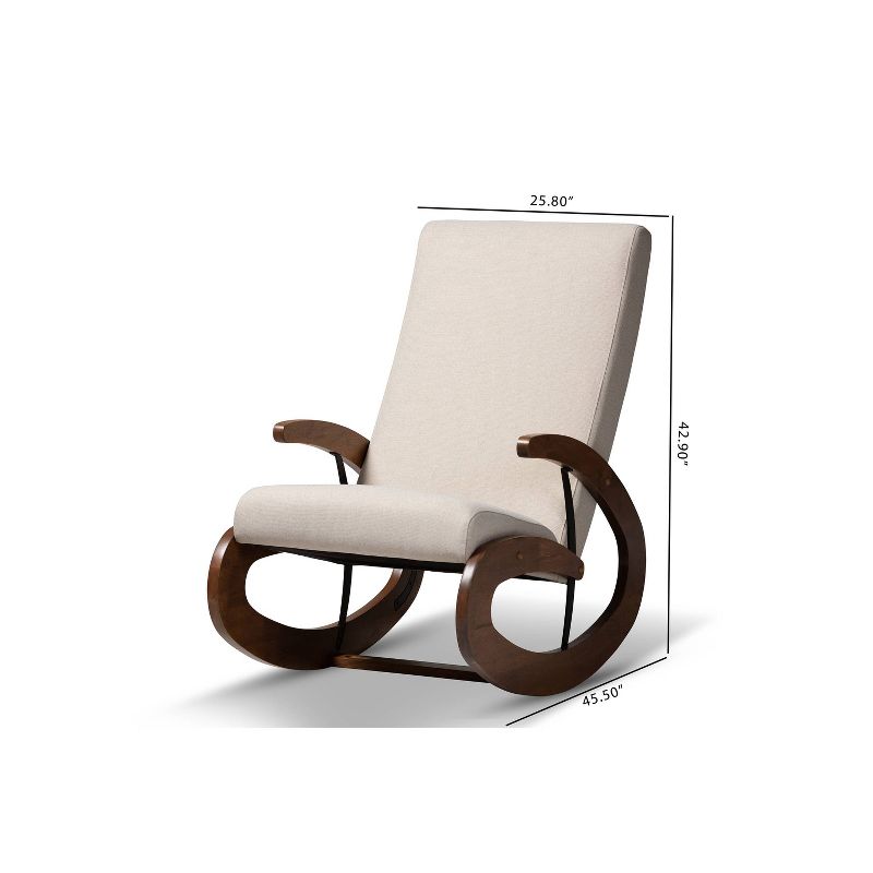 Wooden Rocking Chair Brown - Benzara