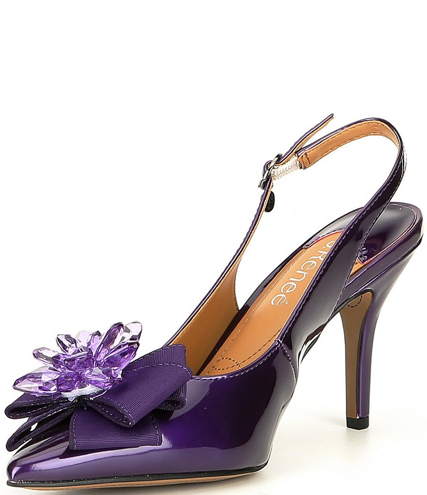 Trotters Kari Pearlized Leather Block-Heel Pumps