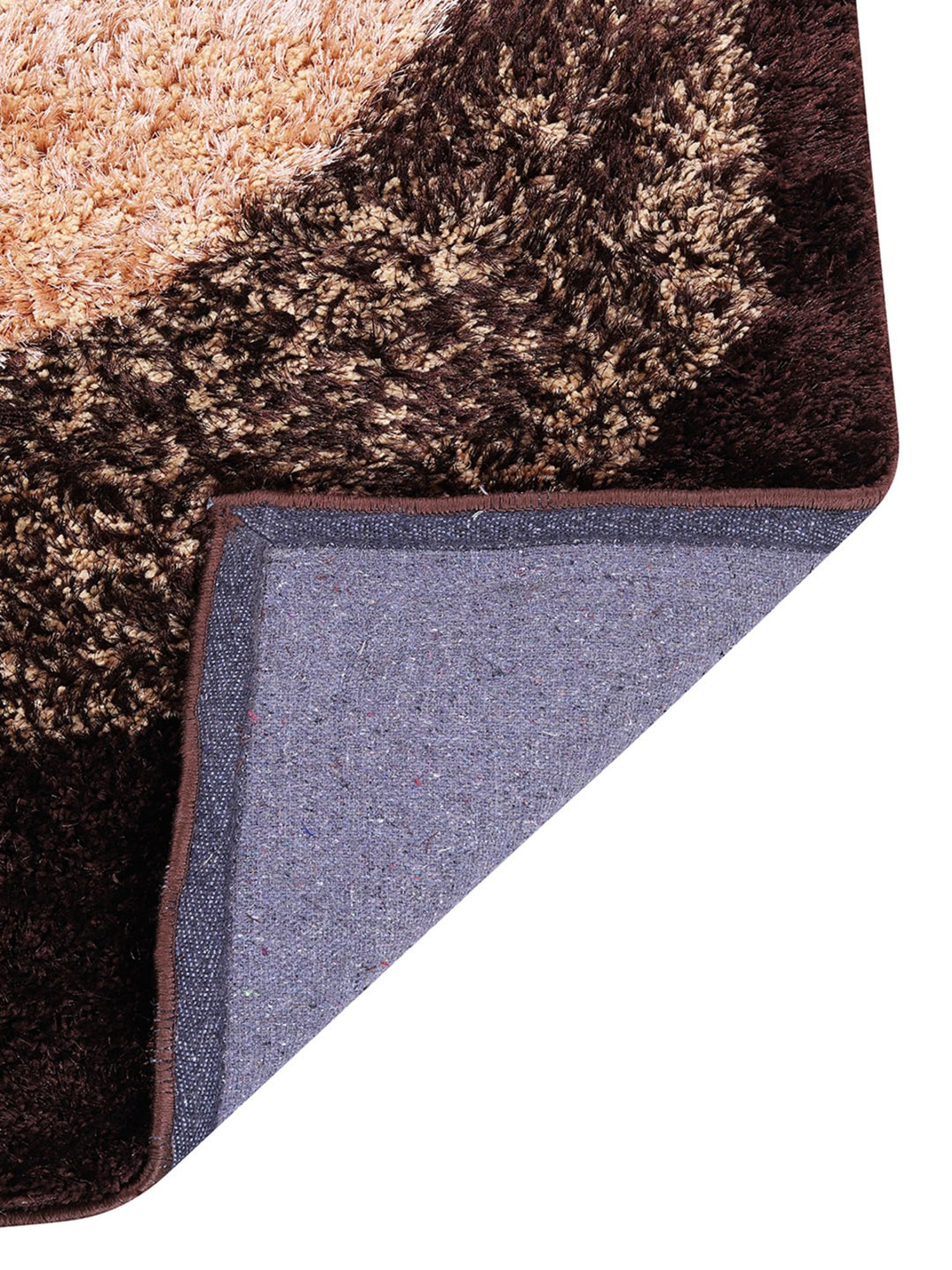 Romee Coffee Brown Polyester Geometric Carpets
