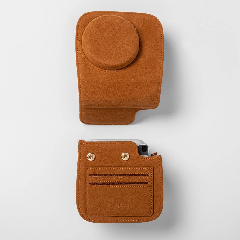 heyday™ Instant Camera Brown Faux Suede Cross Body Case