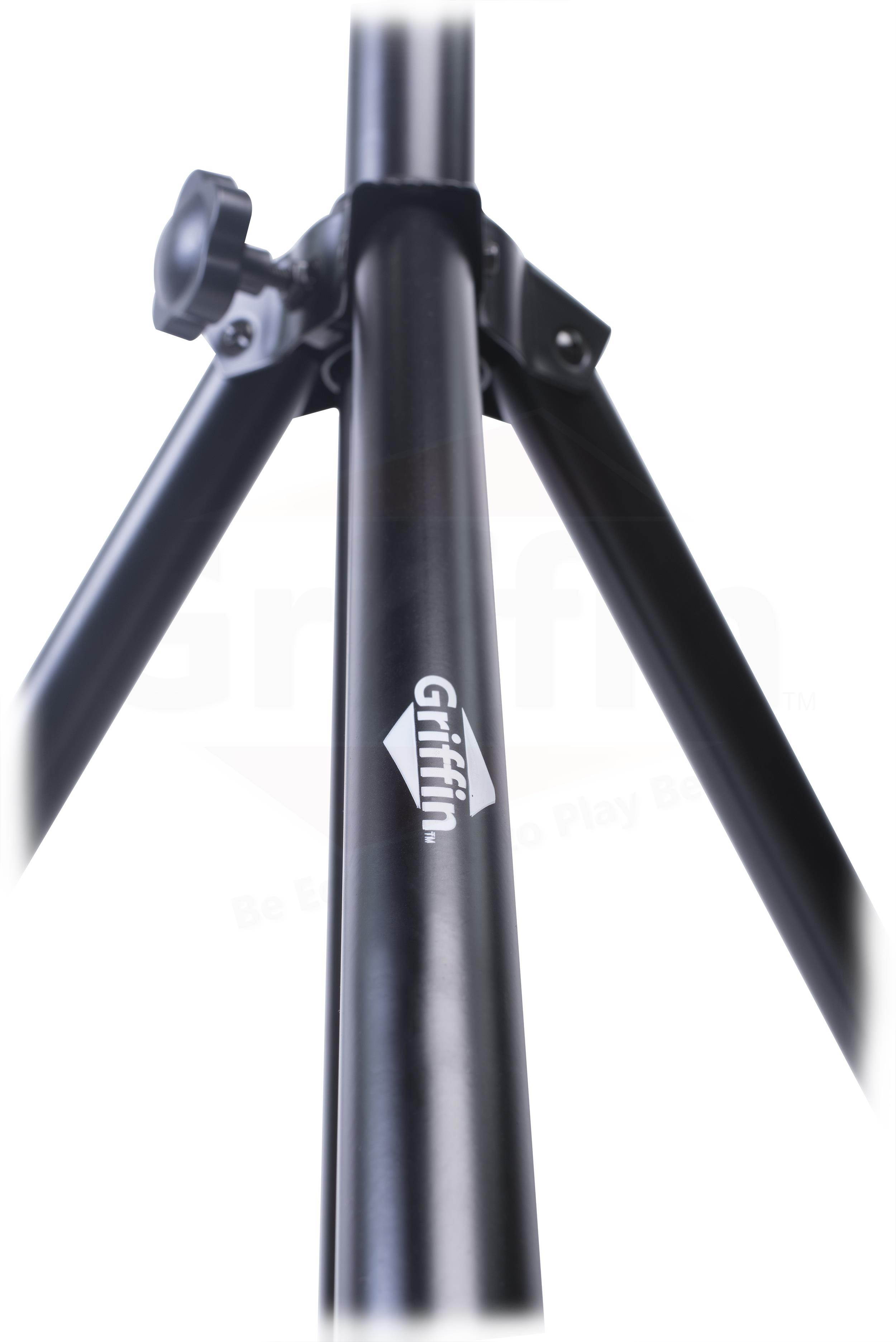 Light Truss Stand System by GRIFFIN | I-Beam Trussing Set & DJ Booth Platform Kit | Hanging Mount Lighting Package for Music Gear, PA Speakers, Can Lights | T-Bar Extension for Portable Audio Stage