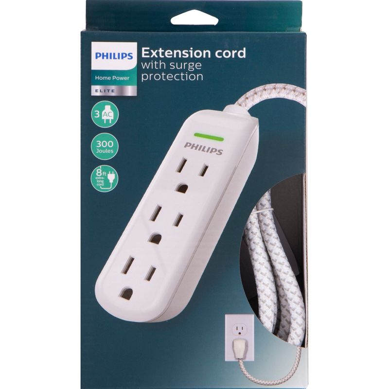 Monoprice 2 Outlet Surge Protector Wall Tap with 2 USB Charging Ports 3.4A, 450 Joules, White