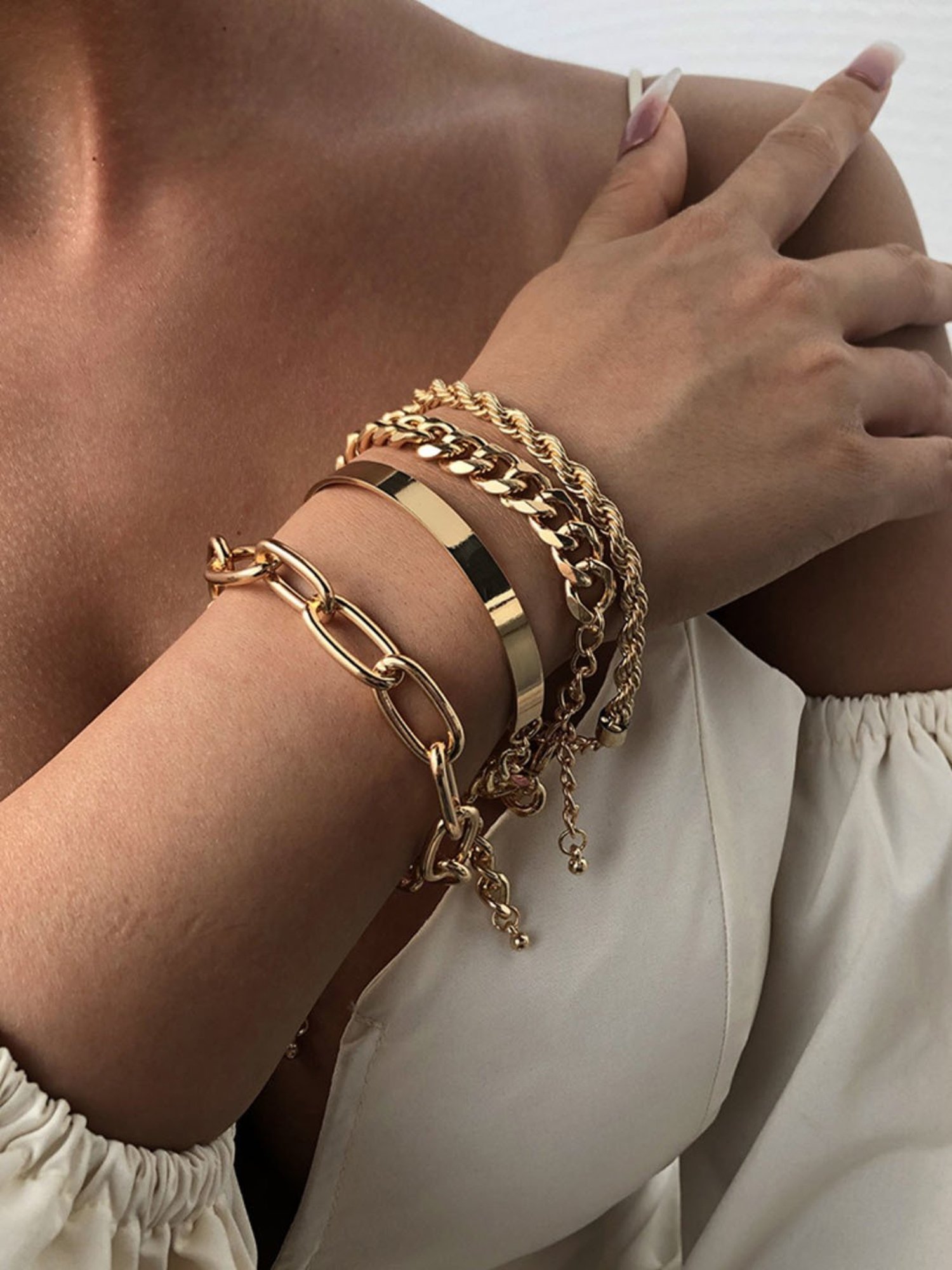 Joker & Witch We Twist Gold Bracelet - Set of 4