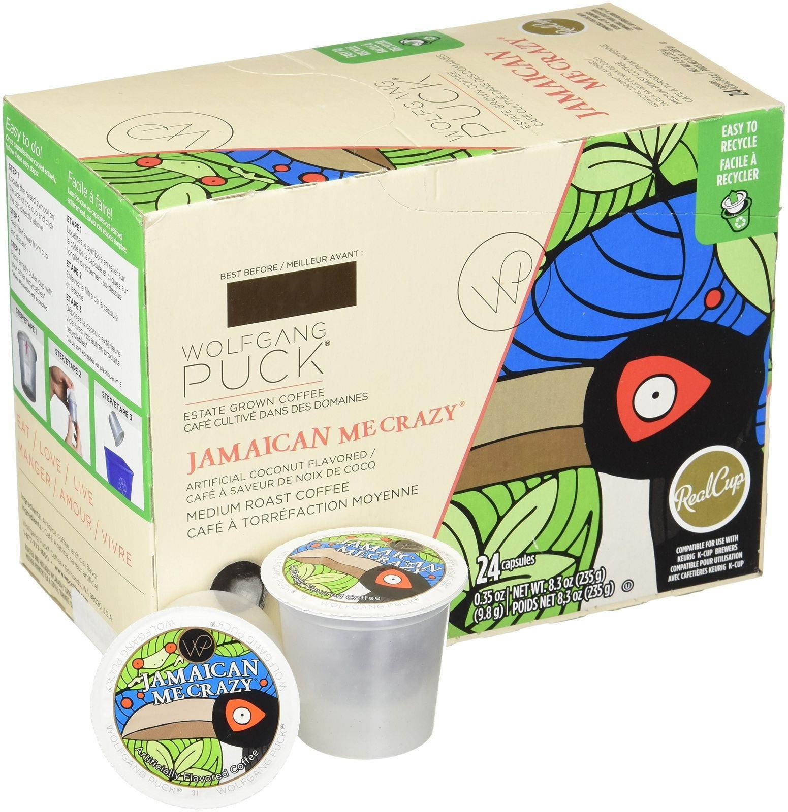 Wolfgang Puck Coffee Single Serve Capsules, Jamaican Me Crazy, 24 Count