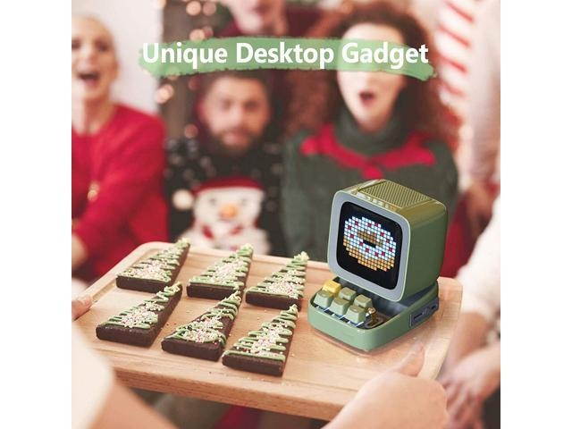 Divoom Ditoo Pixel Art Gaming Portable Bluetooth Speaker with App Controlled 16X16 LED Front Panel, Also a Smart Alarm Clock