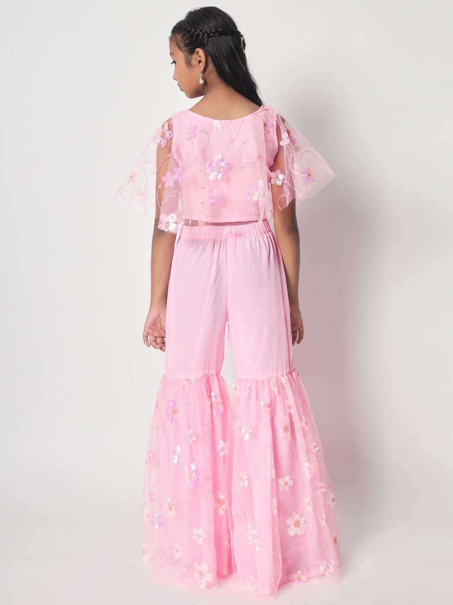 studiorasa Kids Pink Embroidered Top Set