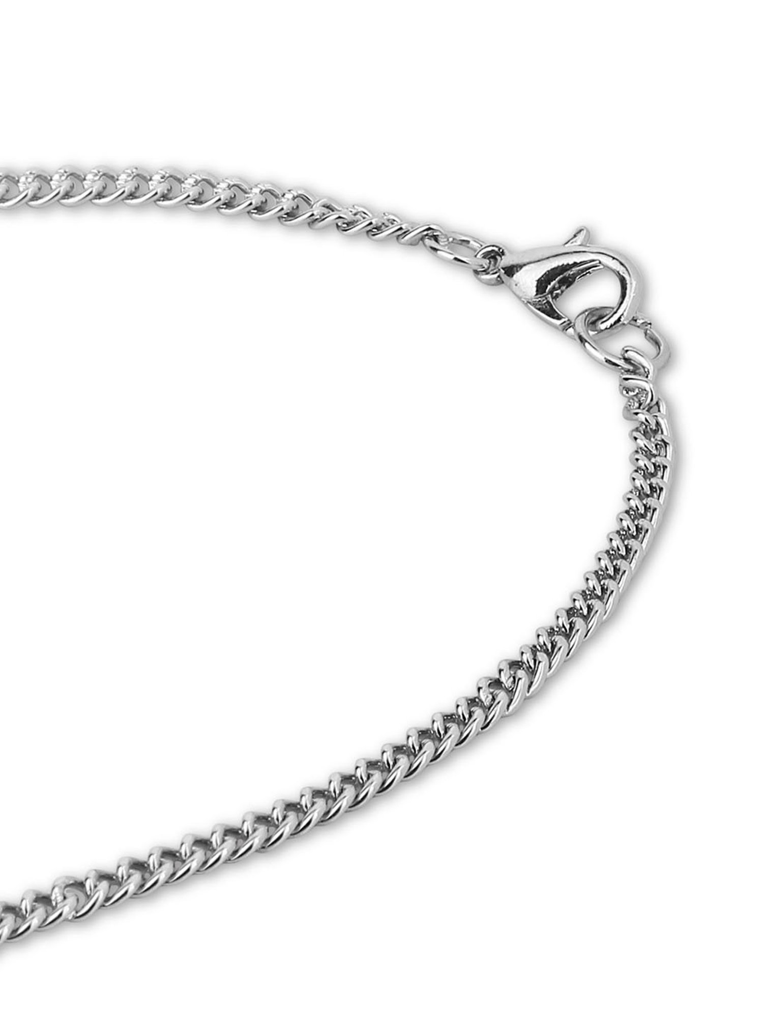 The Bro Code Silver-Plated OM Charm Pendant Necklace For Men