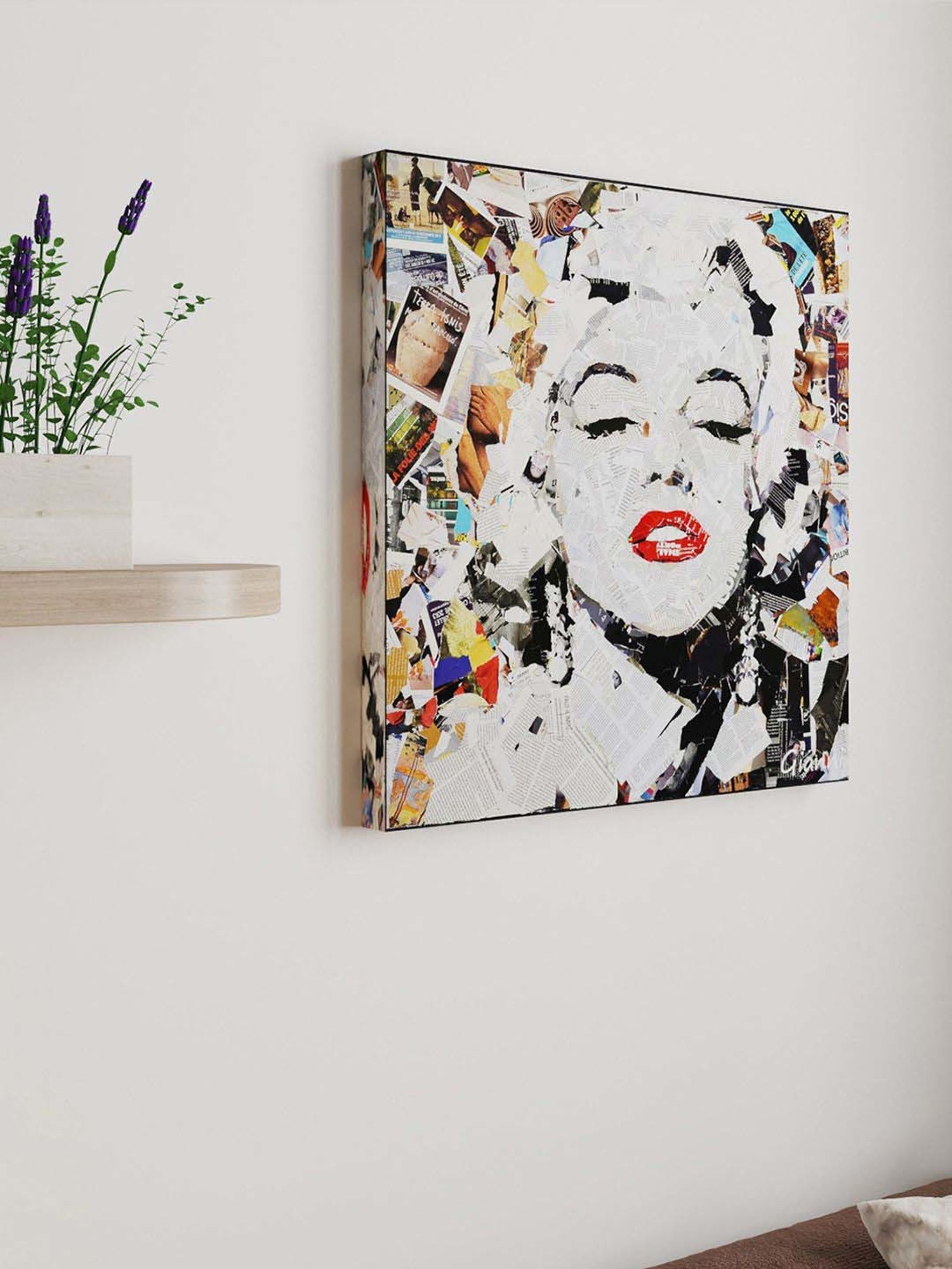 Art Street Canvas Painting Marilyn Monroe Figure Collage Paintings For Wall Art