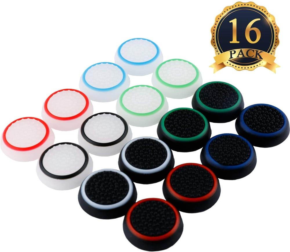 8 Pairs Thumb Grips Silicone Thumb Stick Noctilucent For PS3 /PS4/PS2/ /Xbox-360 /Xbox-One Analog Stick Caps Replacement