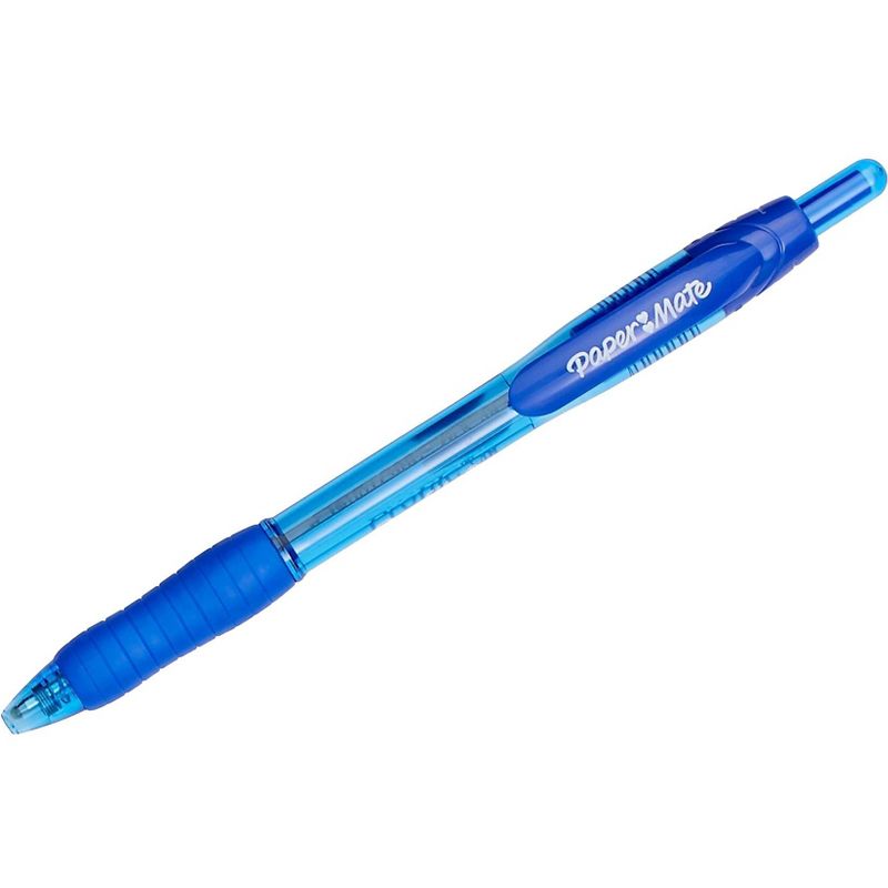 uni-ball Roller Ball Stick Pens, 0.5 mm Micro Tip, Blue, pk of 12